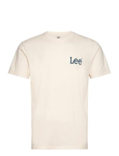 Medium Wobbly Lee Tee Tops T-shirts Short-sleeved Cream Lee Jeans
