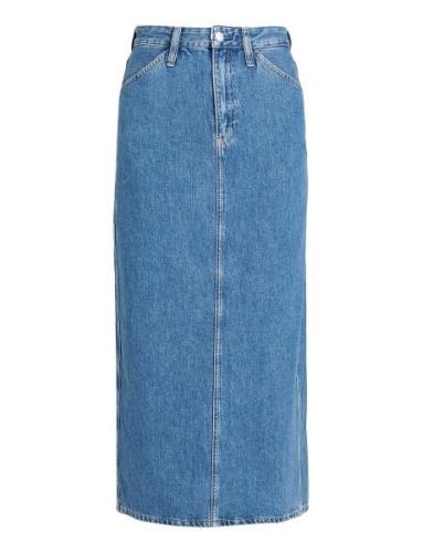 Trouser Pocket Maxi Skirt Pitkä Hame Blue Calvin Klein Jeans