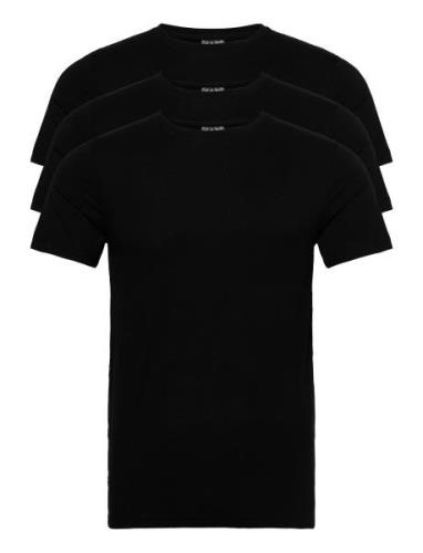 3-Pack Tee - Bamboo Tops T-shirts Short-sleeved Black Clean Cut Copenh...