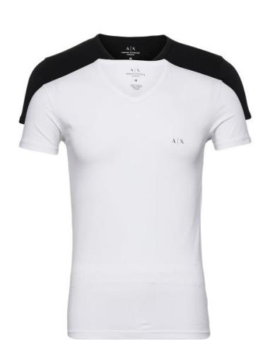 Man's 2Pack T-Shirt Tops T-shirts Short-sleeved White Armani Exchange