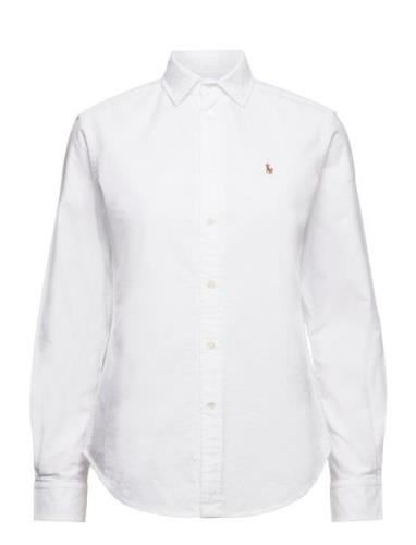 Classic Fit Oxford Shirt Tops Shirts Long-sleeved White Polo Ralph Lau...