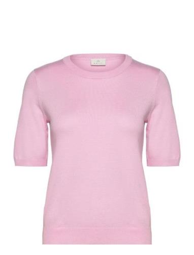 Kalizza O-Neck Pullover Tops Knitwear Jumpers Pink Kaffe
