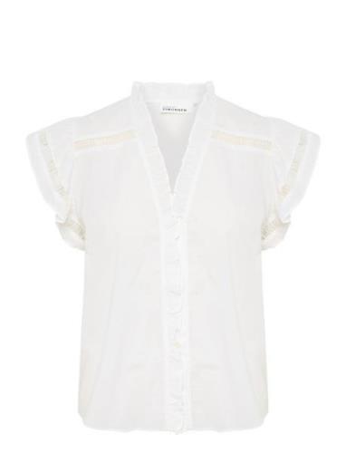 Ommikb Top Tops Blouses Short-sleeved White Karen By Simonsen