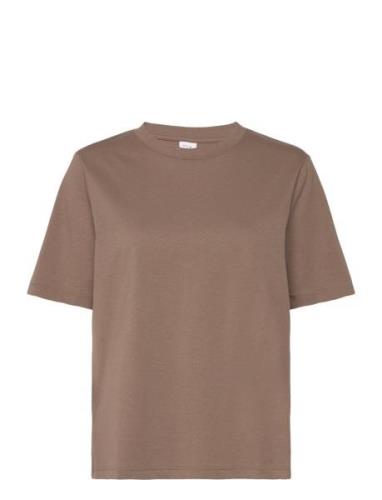 Vidarlene S/S T-Shirt Tops T-shirts & Tops Short-sleeved Brown Vila
