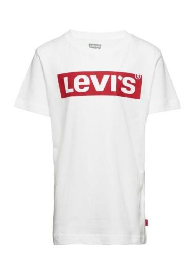 Levi's® Short Sleeve Box Tab Tee Tops T-shirts Short-sleeved White Lev...