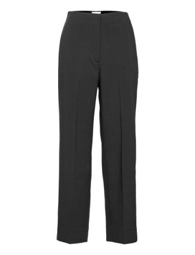 Evie Classic Trousers Bottoms Trousers Straight Leg Black Second Femal...