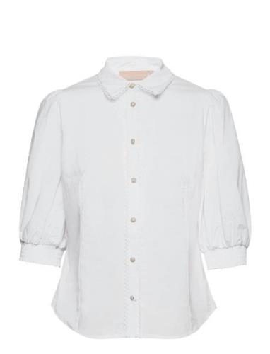 Chillykb Blouse Tops Blouses Short-sleeved White Karen By Simonsen