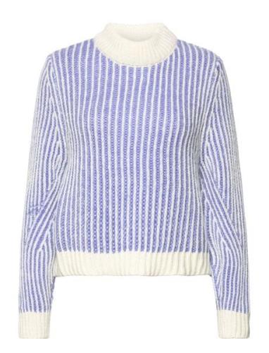 Objcita L/S Knit Pullover Pb14 Tops Knitwear Jumpers Blue Object