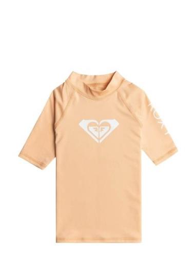Whole Hearted Ss Tops T-shirts Short-sleeved Beige Roxy