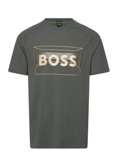 Tee 2 Sport T-shirts Short-sleeved Khaki Green BOSS