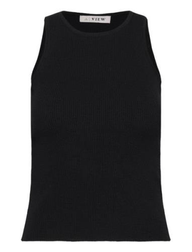 Rib Knit Tank Top Tops T-shirts & Tops Sleeveless Black A-View