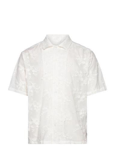 Wbbanks Flower Shirt Tops Shirts Short-sleeved White Woodbird