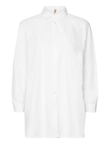 Sc-Netti Tops Shirts Long-sleeved White Soyaconcept
