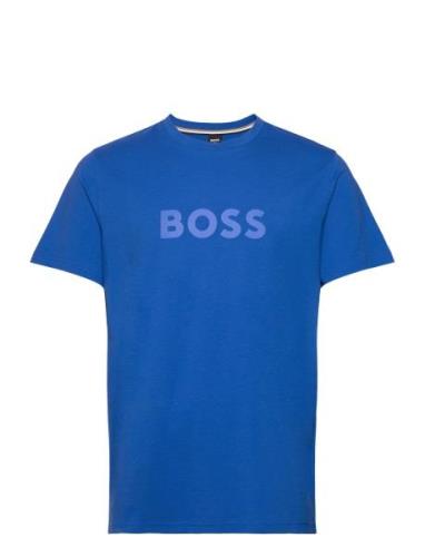 T-Shirt Rn Tops T-shirts Short-sleeved Blue BOSS