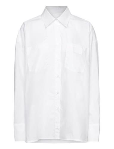 Poplin Over D Shirt Tops Shirts Long-sleeved White REMAIN Birger Chris...