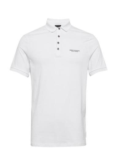 Polo Shirt Tops Polos Short-sleeved White Armani Exchange
