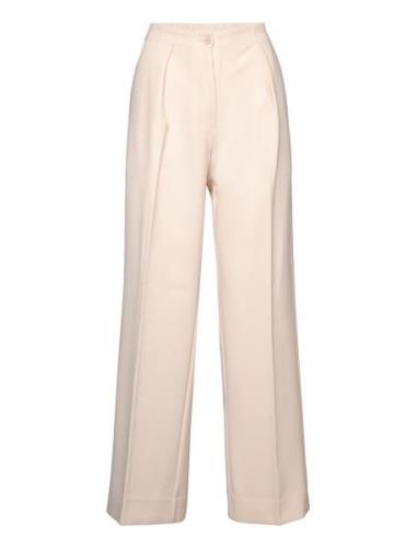 Fique Wide Trousers Bottoms Trousers Wide Leg White Second Female