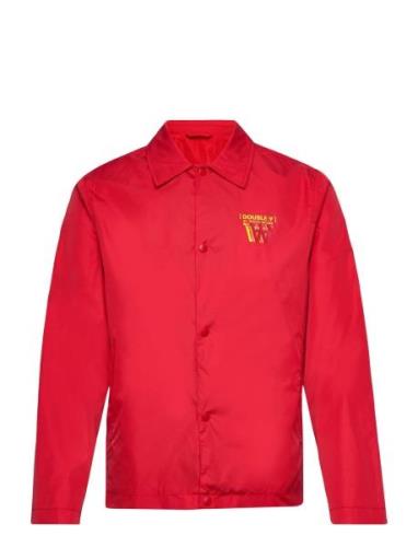 Ali Stacked Logo Coach Jacket Tops Overshirts Red Double A By Wood Woo...