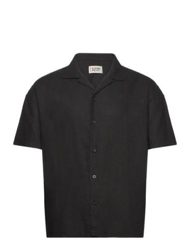 Dplinen Blend Shirt Tops Shirts Short-sleeved Black Denim Project