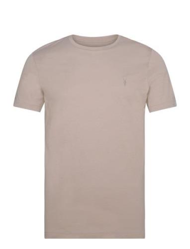 Tonic Ss Crew Tops T-shirts Short-sleeved Brown AllSaints