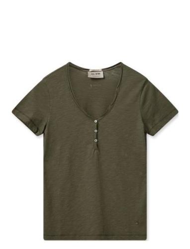 Mmastin Basic Tee Tops T-shirts & Tops Short-sleeved Green MOS MOSH