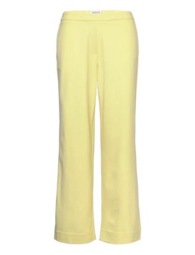 Mschfanilla Pants Bottoms Trousers Straight Leg Yellow MSCH Copenhagen