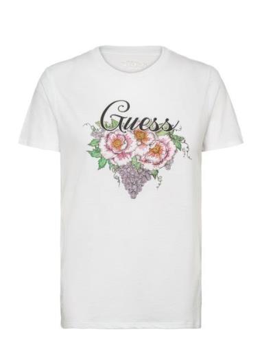 Ss Grape Vine Logo Easy Tee Tops T-shirts & Tops Short-sleeved White G...