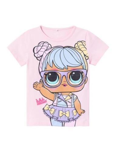 Nmfabbi Lol Ss Top Box Bfu Tops T-shirts Short-sleeved Pink Name It