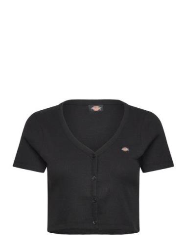 Emporia Cardigan Ss W Tops T-shirts & Tops Short-sleeved Black Dickies