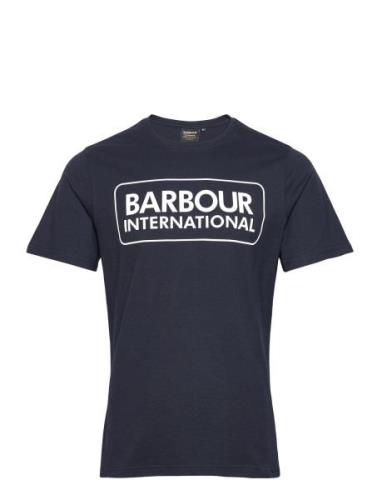 B.intl Ess Lg Logo Tee Designers T-shirts Short-sleeved Navy Barbour