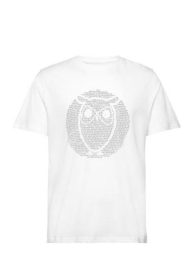 Regular Fit Owl Chest Print - Gots/ Tops T-shirts Short-sleeved White ...