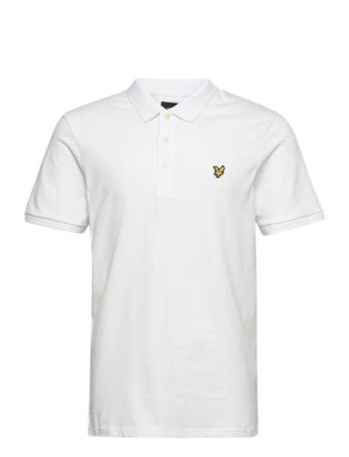 Plain Polo Shirt Tops Polos Short-sleeved White Lyle & Scott
