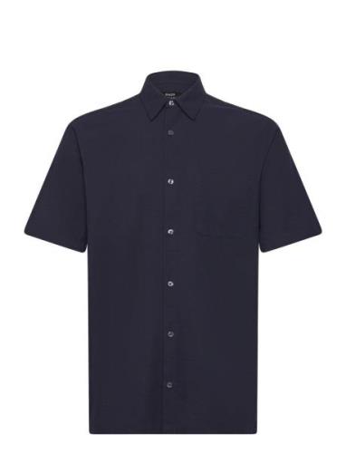 Grida Cotton Victor Shirt Ss Tops Shirts Short-sleeved Blue Mads Nørga...