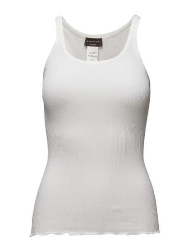 Rwbelle U-Neck Strap Elastic Top Tops T-shirts & Tops Sleeveless White...