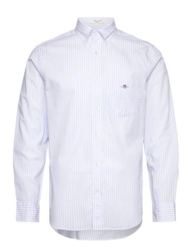 Reg Classic Poplin Stripe Shirt Tops Shirts Casual Blue GANT