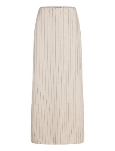 Skirt Hilda Pitkä Hame Beige Lindex