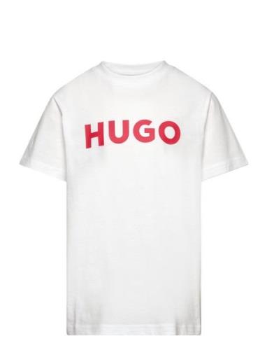 Short Sleeves Tee-Shirt Tops T-shirts Short-sleeved White Hugo Kids