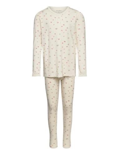 Pyjamas, Girl - Bamboo Pyjamasetti Pyjama White Minymo