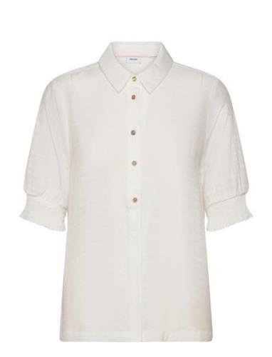 Nululli S/S Shirt Tops Blouses Short-sleeved White Nümph