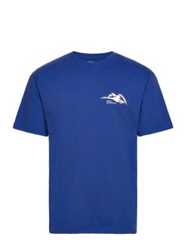 Swans T-Shirt Tops T-shirts Short-sleeved Blue Makia