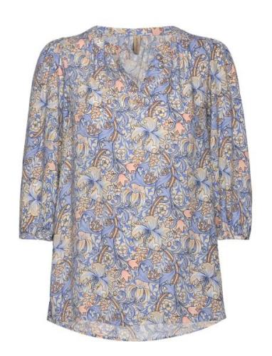 Sc-Kraka Tops Blouses Long-sleeved Blue Soyaconcept