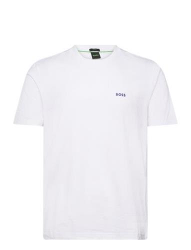 Tee Tape Sport T-shirts Short-sleeved White BOSS