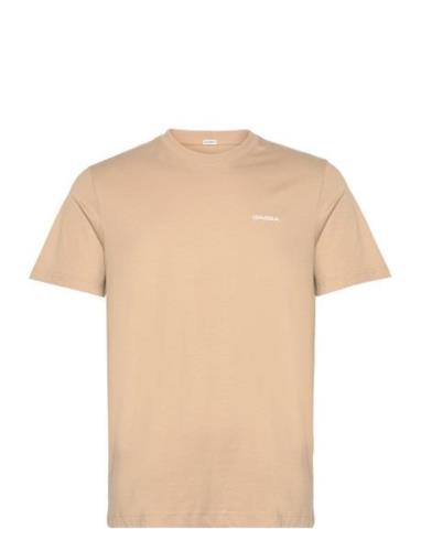 Dune Logo Ss Gots Tops T-shirts Short-sleeved Cream Gabba
