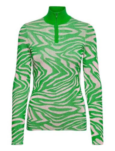 Sylvie, 1512 Graphic Knit Tops Knitwear Jumpers Green STINE GOYA