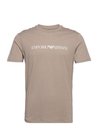 T-Shirt Designers T-shirts Short-sleeved Beige Emporio Armani