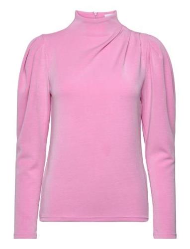 Slffenja Ls T-Neck Top B Noos Tops Blouses Long-sleeved Pink Selected ...