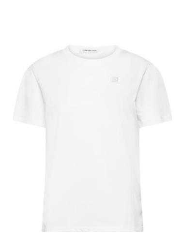 Ck Embro Badge Regular Tee Tops T-shirts & Tops Short-sleeved White Ca...