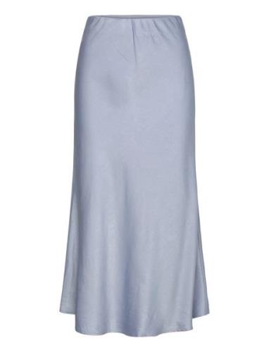 Carry Sateen Skirt Polvipituinen Hame Blue A-View