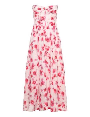 Lola Corset Midi Dress Polvipituinen Mekko Pink Bardot