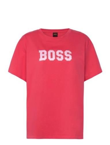 C_Emil Tops T-shirts & Tops Short-sleeved Pink BOSS